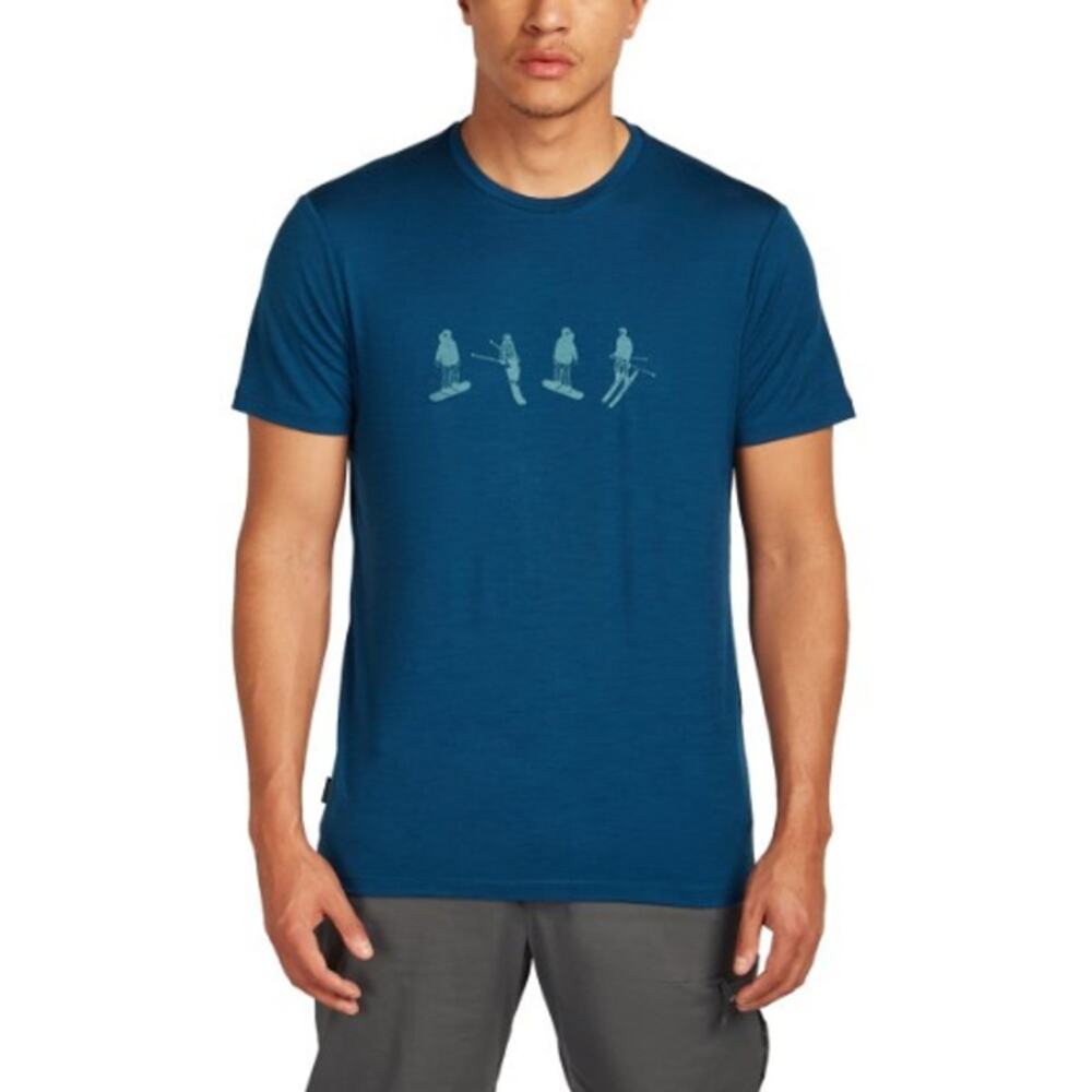 Icebreaker Men's Atlantis Merino 150 Tech Lite SS Snow Day T-Shirt Size S